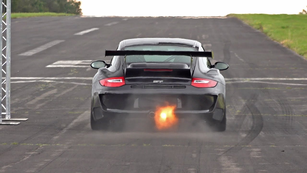 image 0 1000hp 9ff Porsche 911 997 Gt3 Mkii - Drag Racing Flames Accelerations!