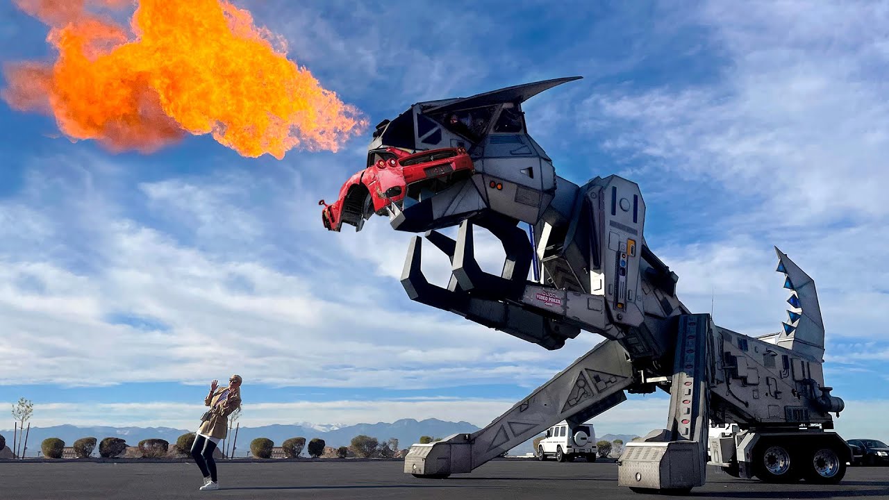image 0 $2 Million Fire Breathing Robot Eats Cars!