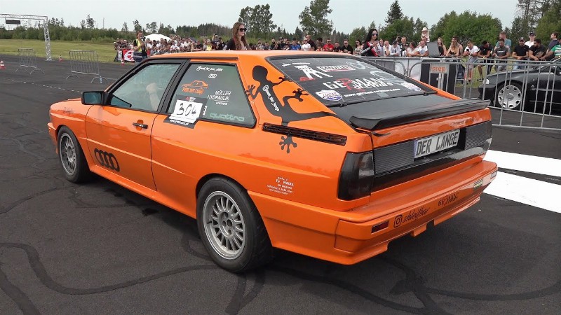 700hp Audi Urquattro 5-cylinder Turbo Monster - Launches Drag Racing & Exhaust Sounds!