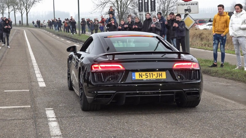 Audi R8 V10 Plus With Quicksilver Exhaust! Loud Revs Accelerations Downshifts!