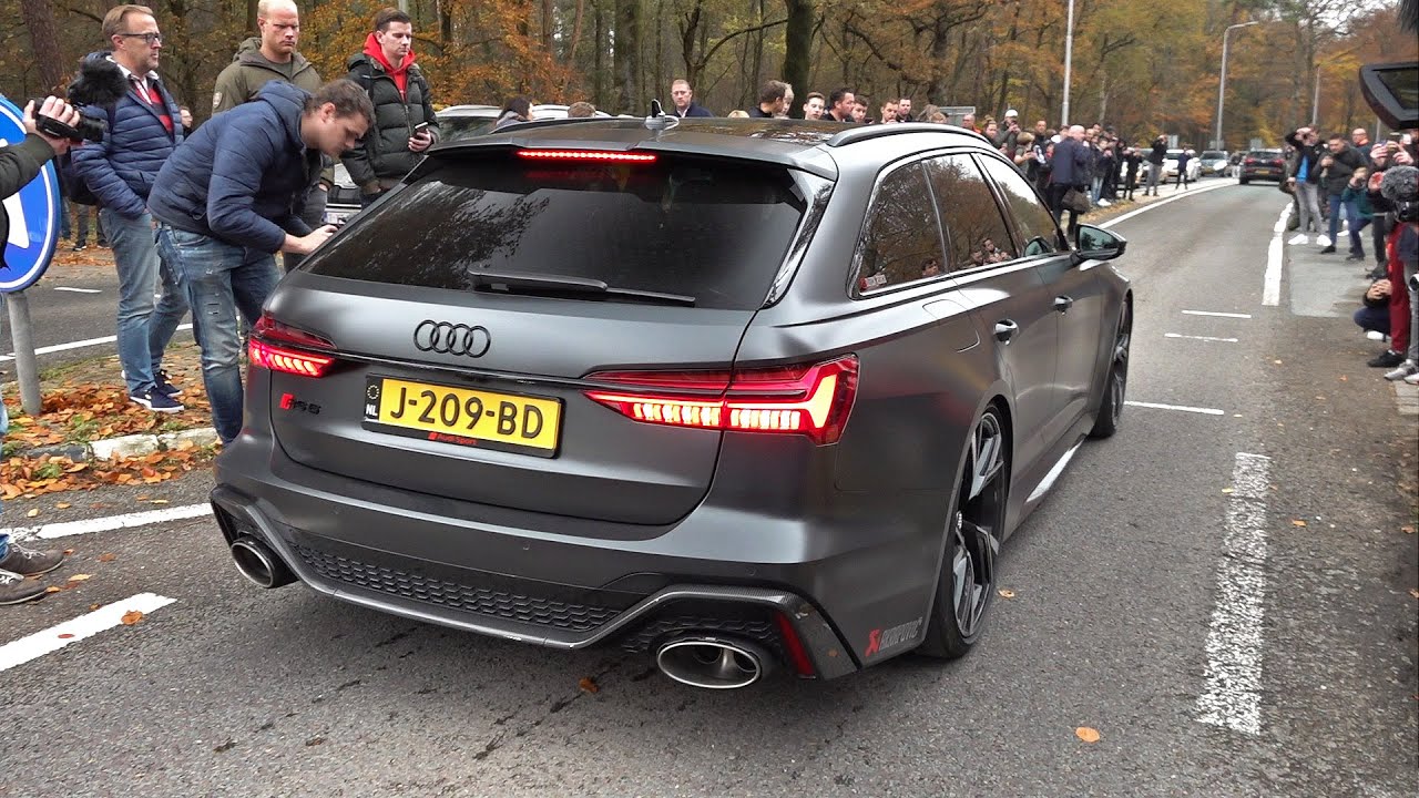 image 0 Audi Rs6 Avant C8 With Akrapovic Exhaust! Accelerations Sounds!