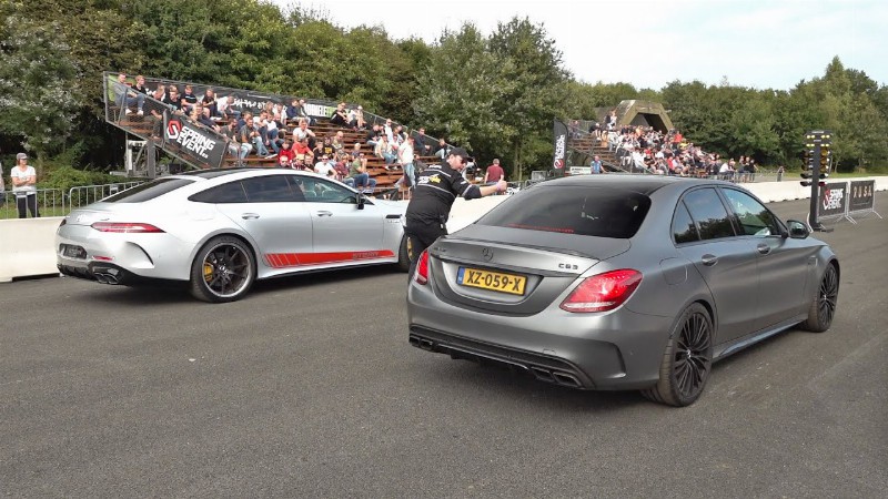 image 0 Mercedes-amg C63s With Supersprint Exhaust Vs Mercedes-amg Gt 63 S 4matic+ 4-door Coupe