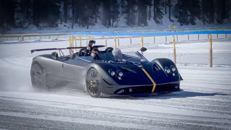image 0 Priceless Supercars On Ice! Zonda Hp Barchetta Ferrari 250 Gto Huayra Bc 250 California!