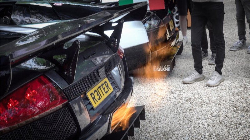 image 0 Street Legal Lamborghini Murcielago Gt1 Huge Flames And Rev Battle!!