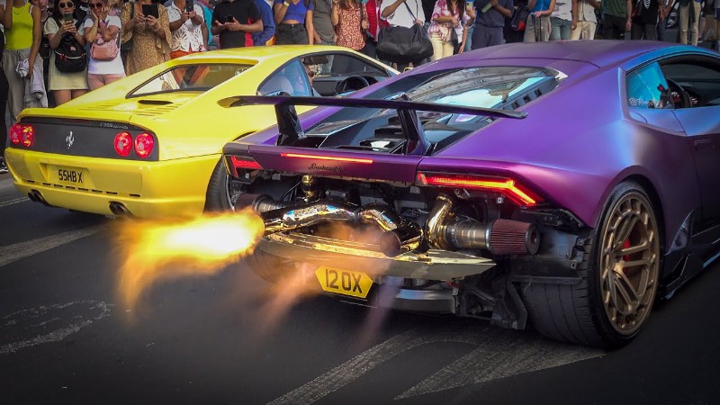 Twin Turbo Lamborghini Huracan Huge Flames In London!!