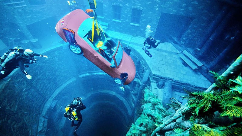 image 0 Underwater Supercar Garage In World's Deepest Pool