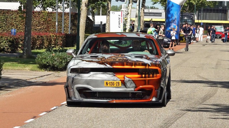 image 0 Worlds Loudest Dodge Challenger Srt8! One-off Bodykit With Straight Pipes!